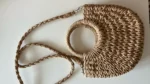 Handwoven Straw Rattan Half-Moon Handbag photo review