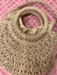 Handwoven Straw Rattan Half-Moon Handbag photo review