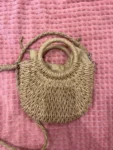 Handwoven Straw Rattan Half-Moon Handbag photo review