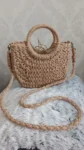 Handwoven Straw Rattan Half-Moon Handbag photo review