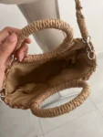 Handwoven Straw Rattan Half-Moon Handbag photo review