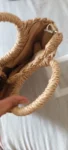 Handwoven Straw Rattan Half-Moon Handbag photo review