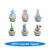 24pcs cake topper